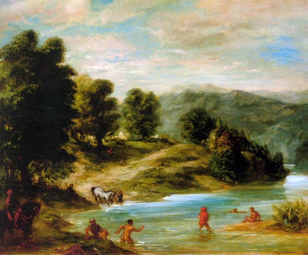 Eugene Delacroix The Banks of the River Sebou